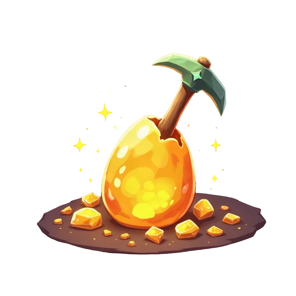 Amber shard cracking open